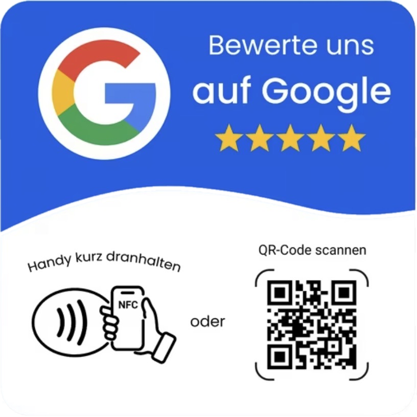 Weiße tap2review Karte